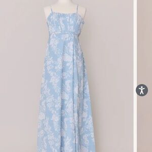 Floral Blue Maternity Dress